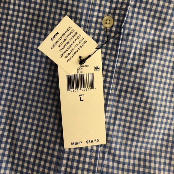Polo Ralph Lauren Blue Gingham Dress Shirt NWT - Picture 6 of 7